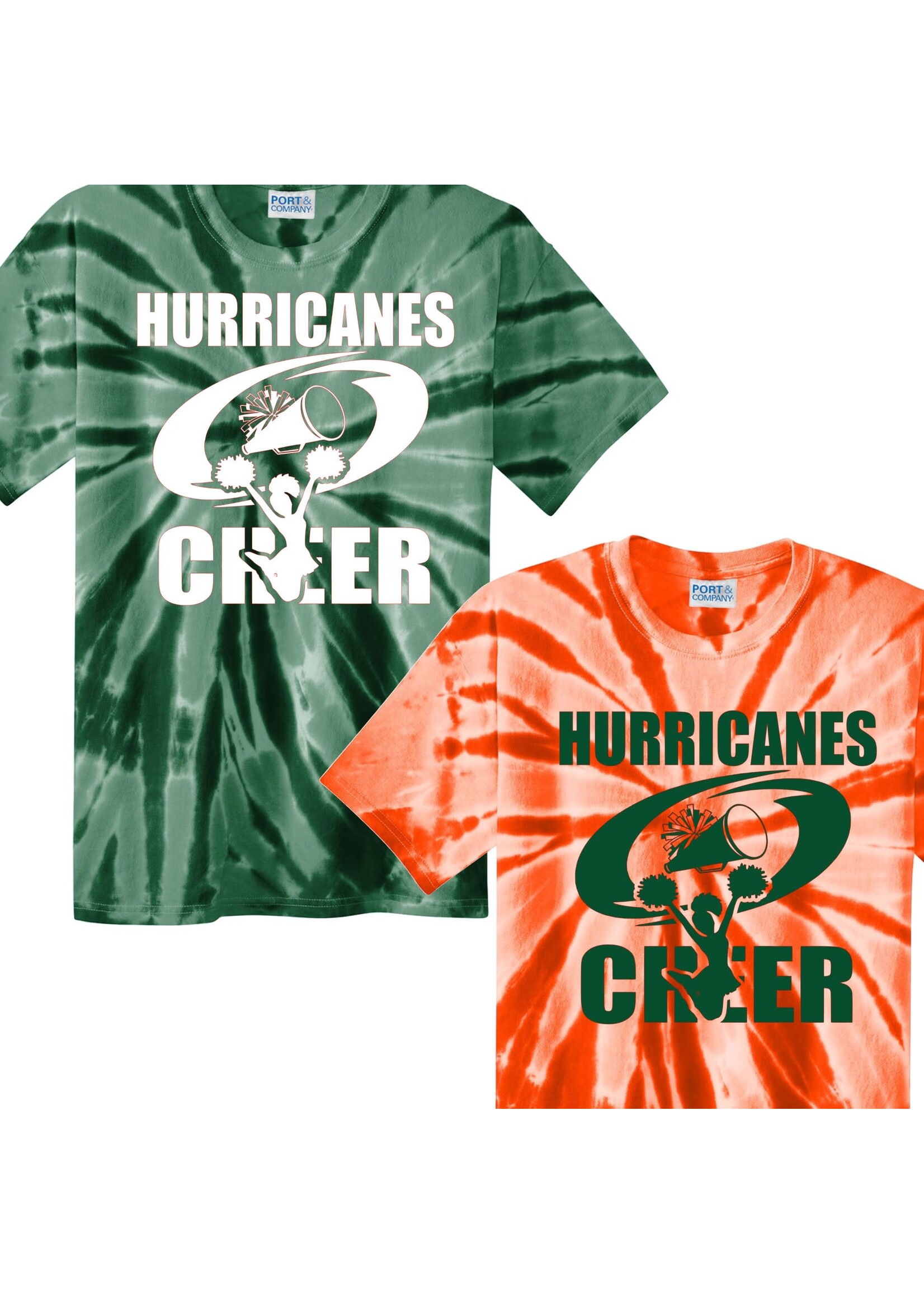Ed Lark Hurricanes Cheer Tie Dye T-shirt
