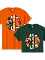 Ed Lark Hurricanes Cheer-Football T-shirt