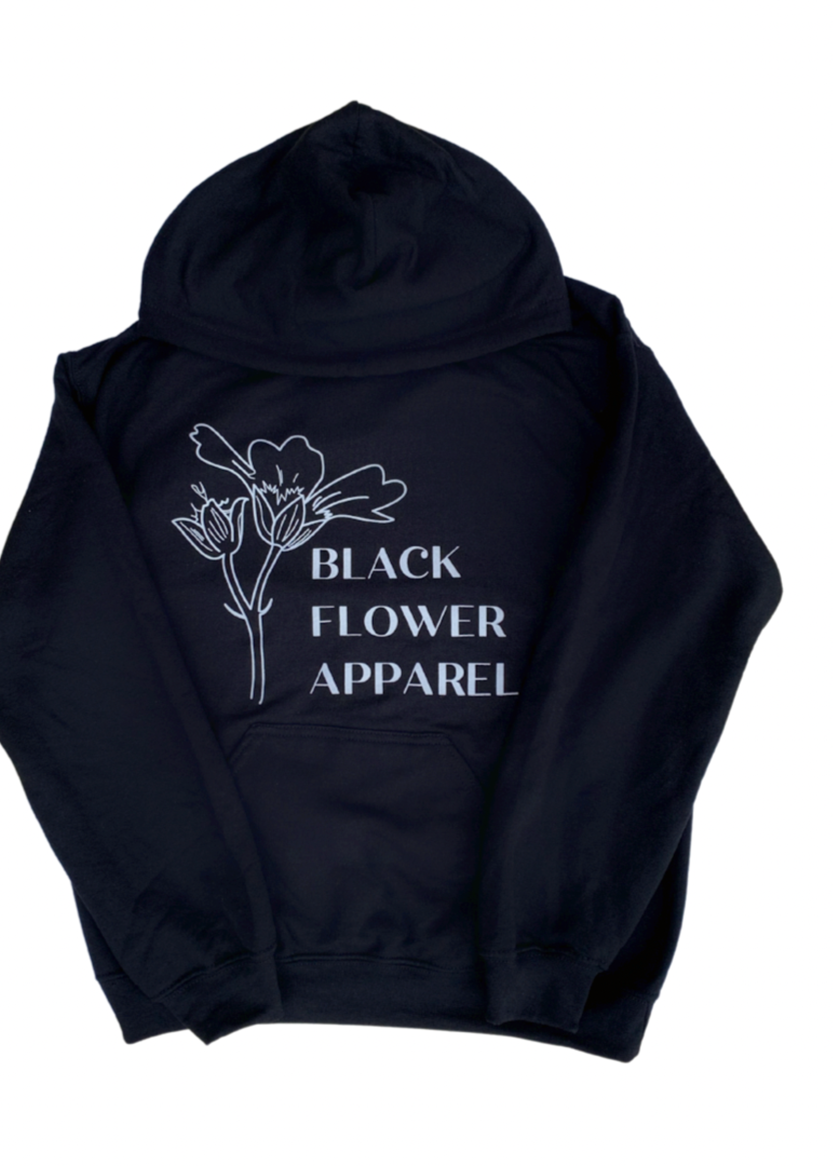 Black Flower Apparel Logo Hoodie