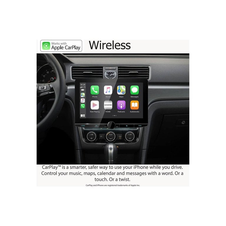 Kenwood Kenwood DMX1057XR 10.1" touchscreen Excelon Reference  mechless wireless Apple Carplay/Android Auto floating bluetooth receiver