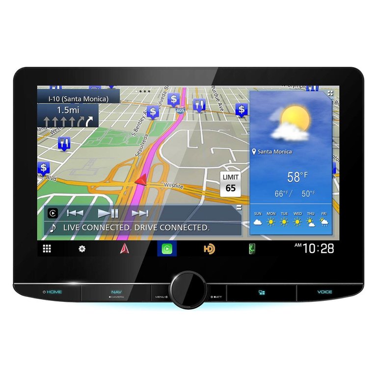 Kenwood Kenwood DNR1007XR 10.1" touchscreen Excelon Reference Garmin Navigation mechless wireless Apple Carplay/Android Auto floating bluetooth receiver