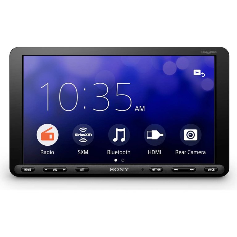 Sony Sony XAV-AX8100 9" touchscreen mechless Apple Carplay/Android Auto floating bluetooth receiver with Weblink cast and HDMI