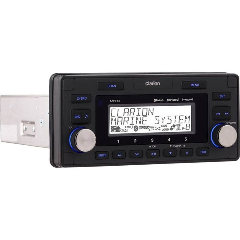 Clarion Clarion M608 Marine Single Din Chassis 1.5 din bluetooth Receiver