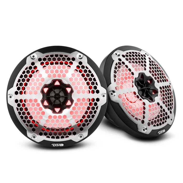 DS18 DS18 NXL-8M/BK HYDRO 8" 2-Way Marine Speakers with Integrated RGB LED Lights 375 Watts Black