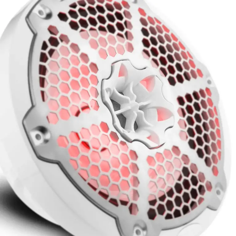 DS18 DS18 NXL-8M/WH HYDRO 8" 2-Way Marine Speakers with Integrated RGB LED Lights 375 Watts White