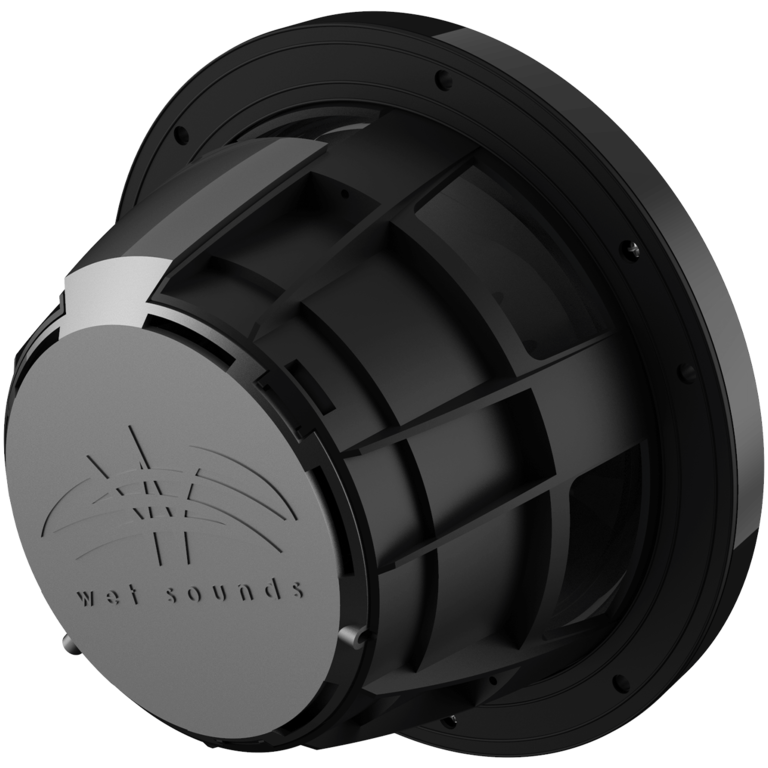 Wet Sounds WET SOUNDS REVO 8-XS-B-SS BLACK XS /STAINLESS OVERLAY GRILL 8" COAXIAL SPEAKERS