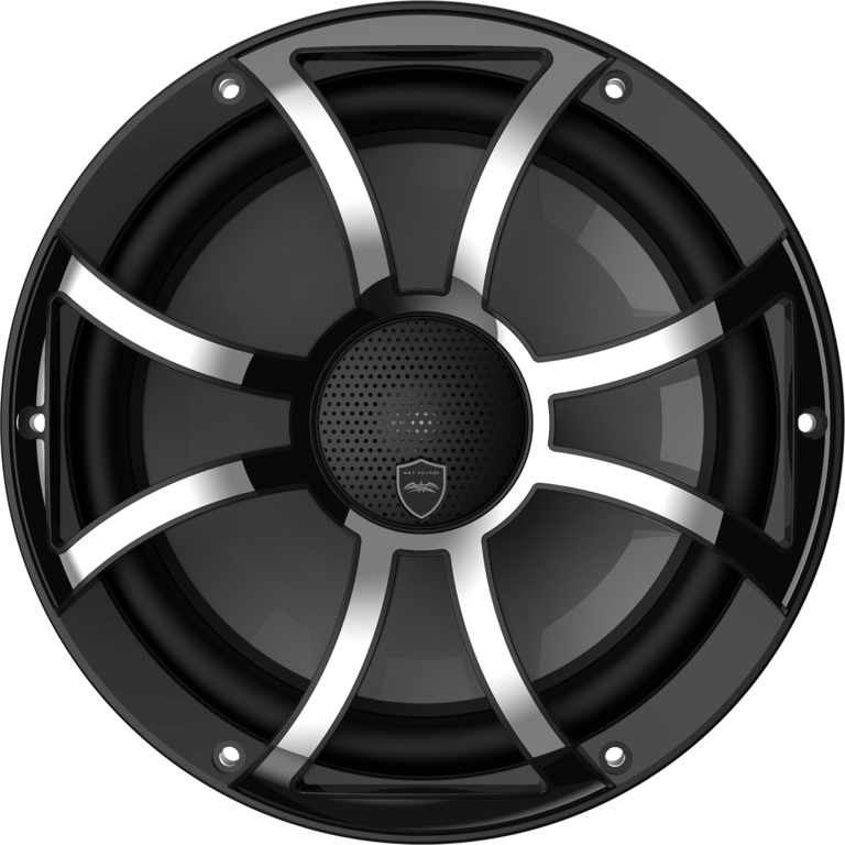 Wet Sounds WET SOUNDS REVO CX-10 XS-B-SS BLACK  XS/ STAINLESS OVERLAY GRILL 10" COAXIAL SPEAKERS