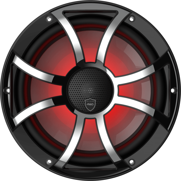 Wet Sounds WET SOUNDS REVO CX-10 XS-B-SS BLACK  XS/ STAINLESS OVERLAY GRILL 10" COAXIAL SPEAKERS