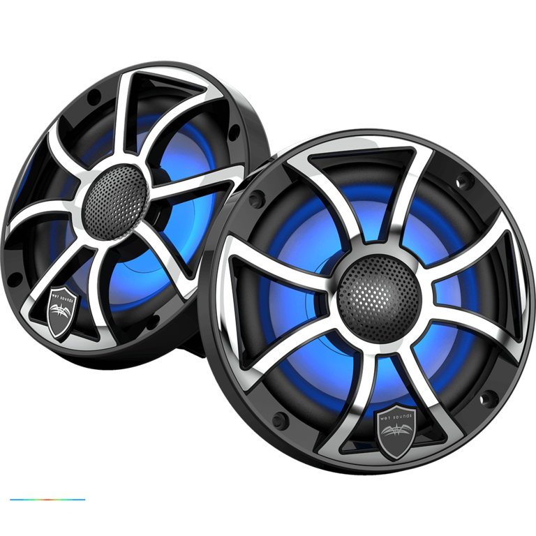 Wet Sounds WET SOUNDS REVO 6-XS-B-SS 6.5" marine coaxial speakers with black/stainless XS-style grill