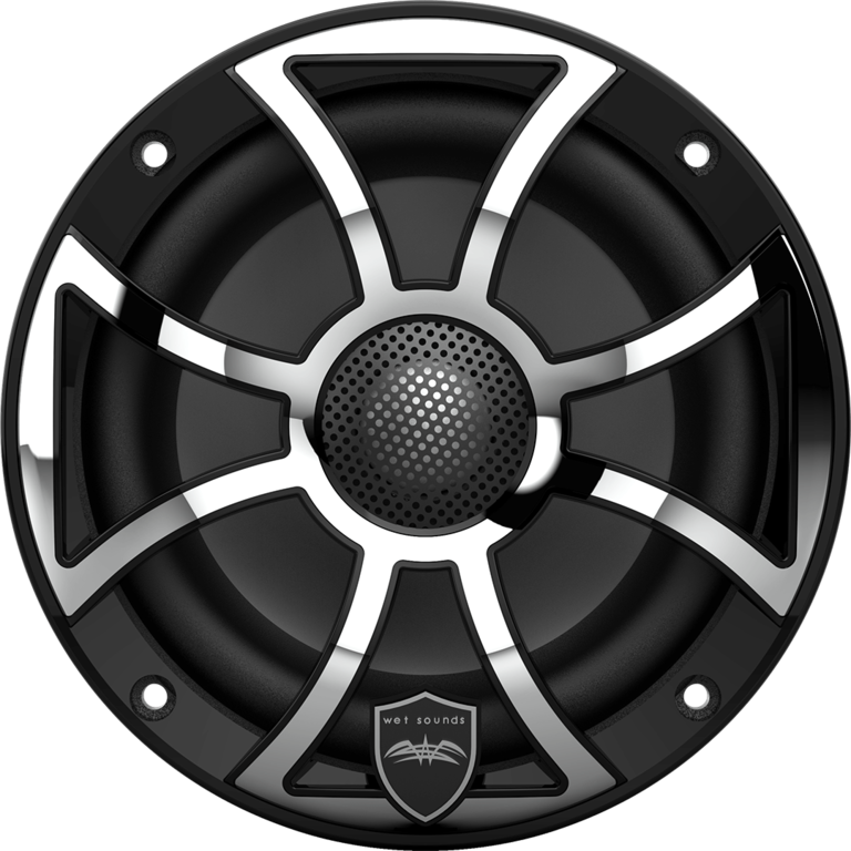 Wet Sounds WET SOUNDS REVO 6-XS-B-SS 6.5" marine coaxial speakers with black/stainless XS-style grill