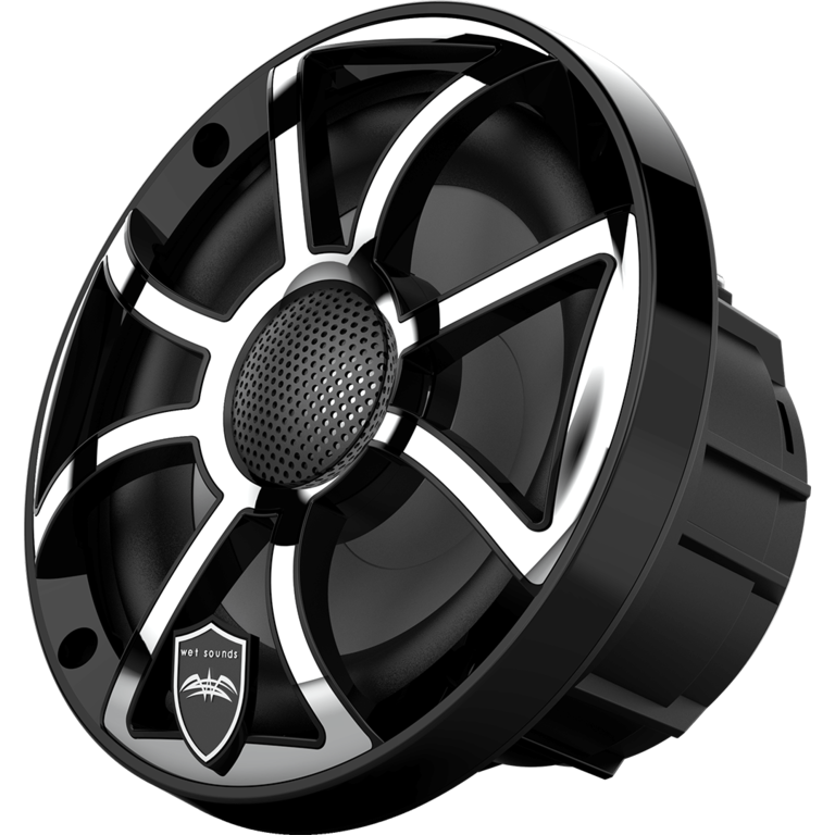 Wet Sounds WET SOUNDS REVO 6-XS-B-SS 6.5" marine coaxial speakers with black/stainless XS-style grill