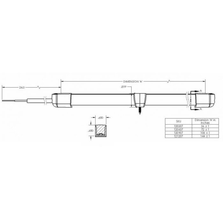 Lumitec 101648 Moray Spectrum RGBW Flex Lighting with integrated controller 4.5'