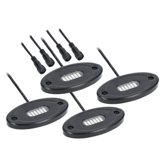 Heise RGBW1-4KT RGBW 4 Pod LED rock light Set used with RGBW-CB1 (sold separately)