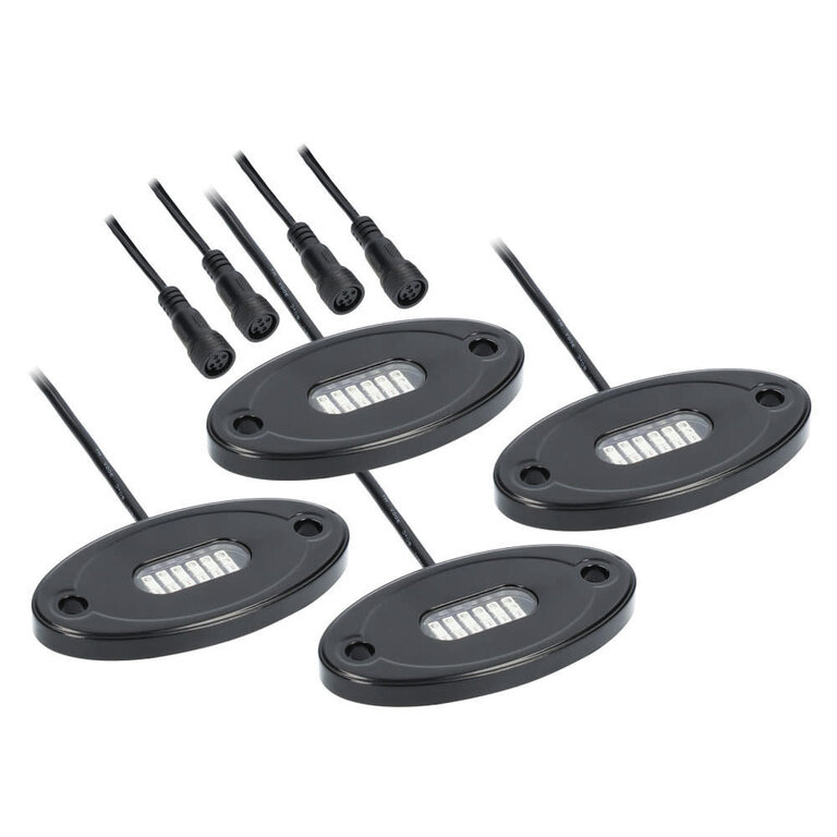 Heise RGBW1-4KT RGBW 4 Pod LED rock light kit must be used with RGBW-CB1 (sold separately)