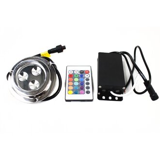 Racesport Lighting Racesport MS3LEDRGB 3-LED 3x3W RGB Multi-Color Underwater Light w/ Remote