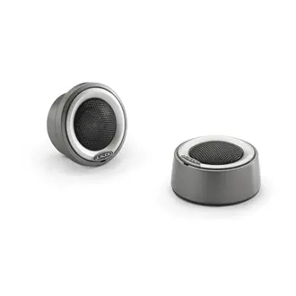 JL Audio JL Audio M6-100CT-C/S-GMTI marine component tweeters gray metallic mounting cups titanium trim ring and black tweeter mesh