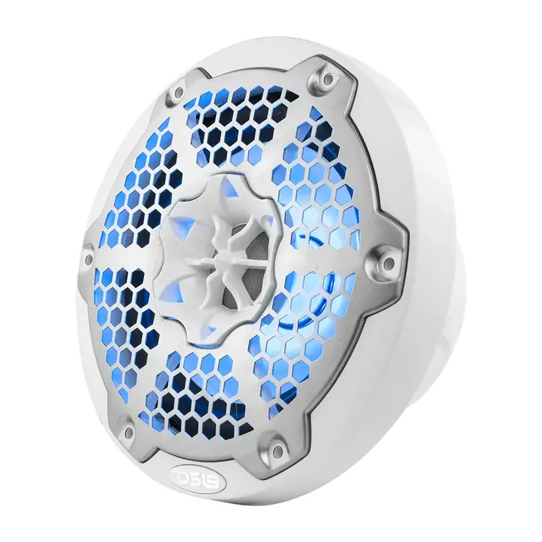 DS18 DS18 NXL-6M/WH HYDRO 6.5" 2-Way Marine Speakers with Integrated RGB LED Lights 300 Watts White