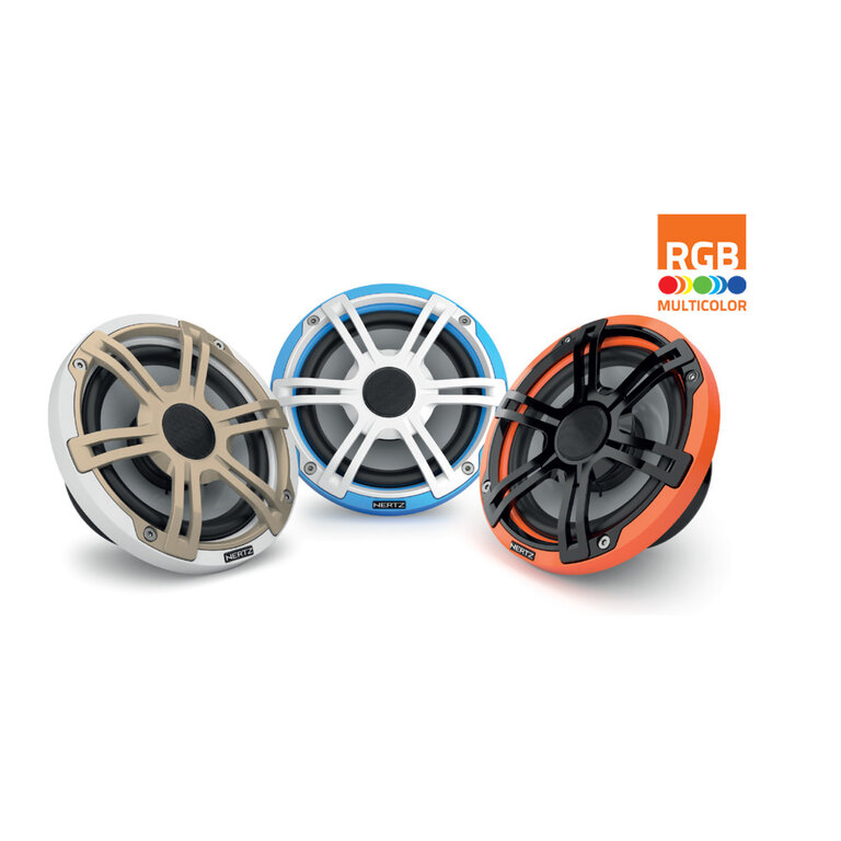 Hertz Hertz HEX6.5S-LD-G  6.5" marine coaxial speaker with RGB led