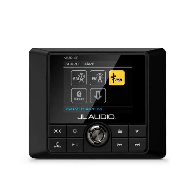 JL Audio JL Audio MMR-40 Wired, Full-Function NMEA 2000 Network Controller with Full-Color LCD Display for use with MediaMaster