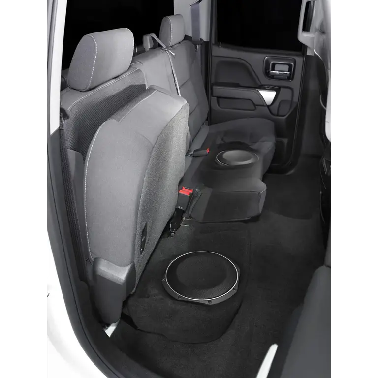 JL Audio JL Audio SB-GM-SLVD/10TW1/BK Stealthbox for 14-18 Chevrolet Silverado/GMC Sierra Double Cab w/ jet black or dark ash interior
