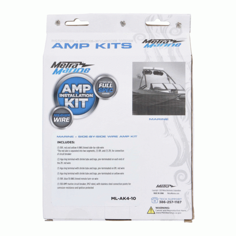 Metra METRA ML-AK4-10 4 AWG Marine Amp Kit - 10ft. w/ Circuit Breaker