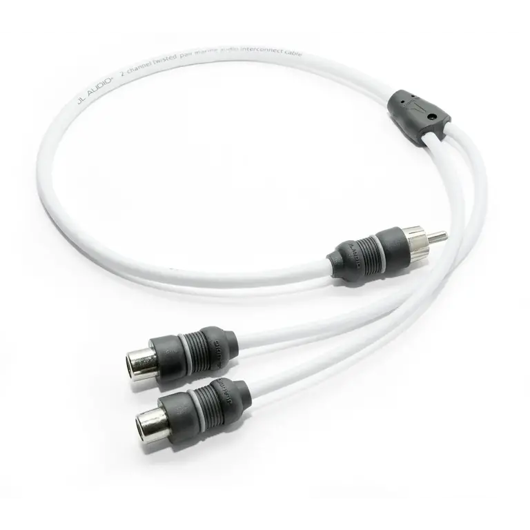 JL Audio JL Audio XMD-WHTAICY-1M2F Marine Y-Adaptor, 1 Male Plug, 2 Female Jacks