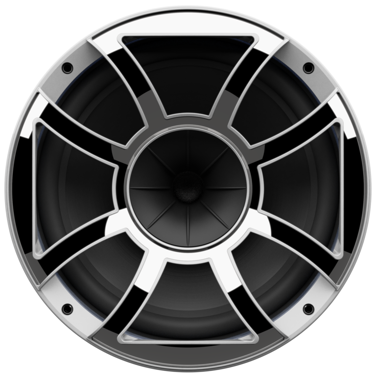 Wet Sounds Wet Sounds REV 12 HD XS-W-SC 12" HD white tower speaker enclosure with white stainless XS grille and stainless steel swivel clamps
