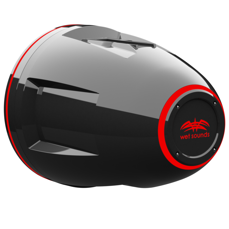 Wet Sounds Wet Sounds REV 12 HD-B-XS-B-SC 12" HD black tower speaker enclosure with black stainless XS grille and stainless steel swivel clamps