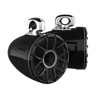 Wet Sounds Wet Sounds REV 12 HD XZ-B-SC 12" HD black tower speaker enclosure with black Zero grille and stainless steel swivel clamps