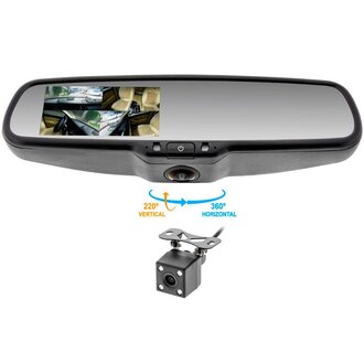 Accele  Optix RVMDVR360IR Mirror w/360 degree DVR camera on mirror plus a rear view camera in the box
