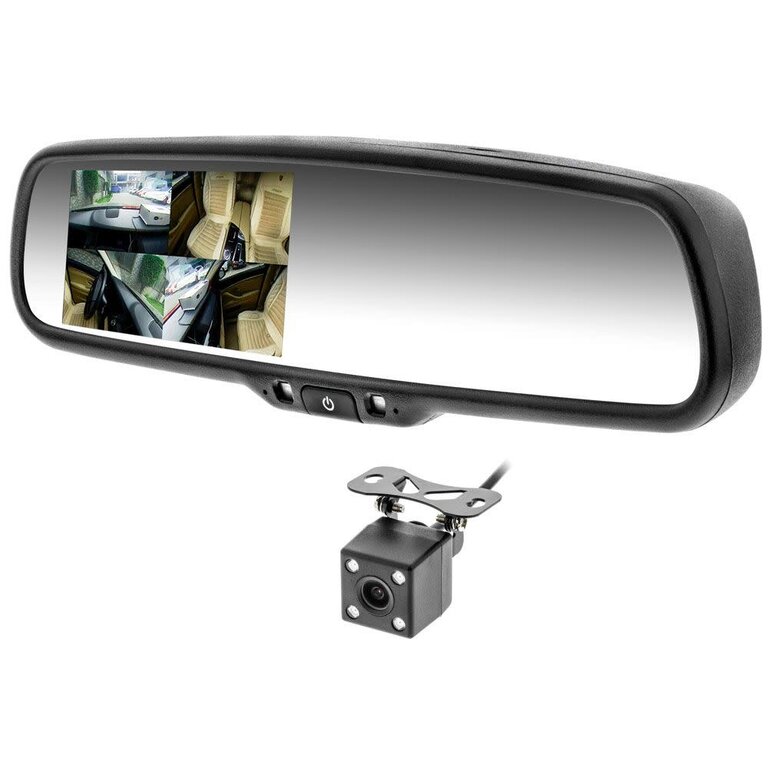 Accele  Optix RVMDVR360IR Mirror w/360 degree DVR camera on mirror plus a rear view camera in the box