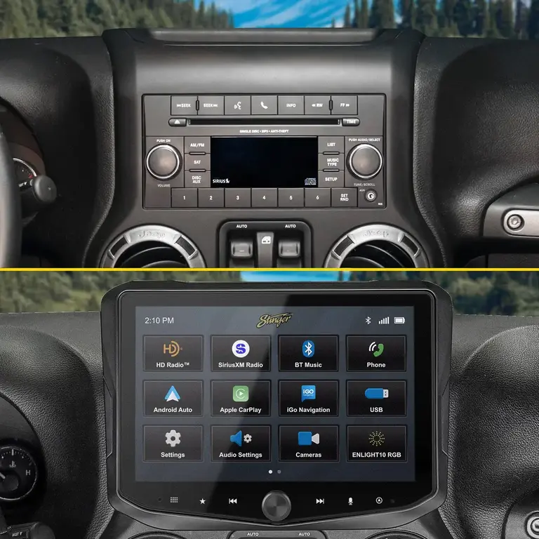 Stinger Stinger 11-18 Jeep Wrangler JK  10" HORIZON10 fully integrated radio package includes IX210/SRK-JK11HX