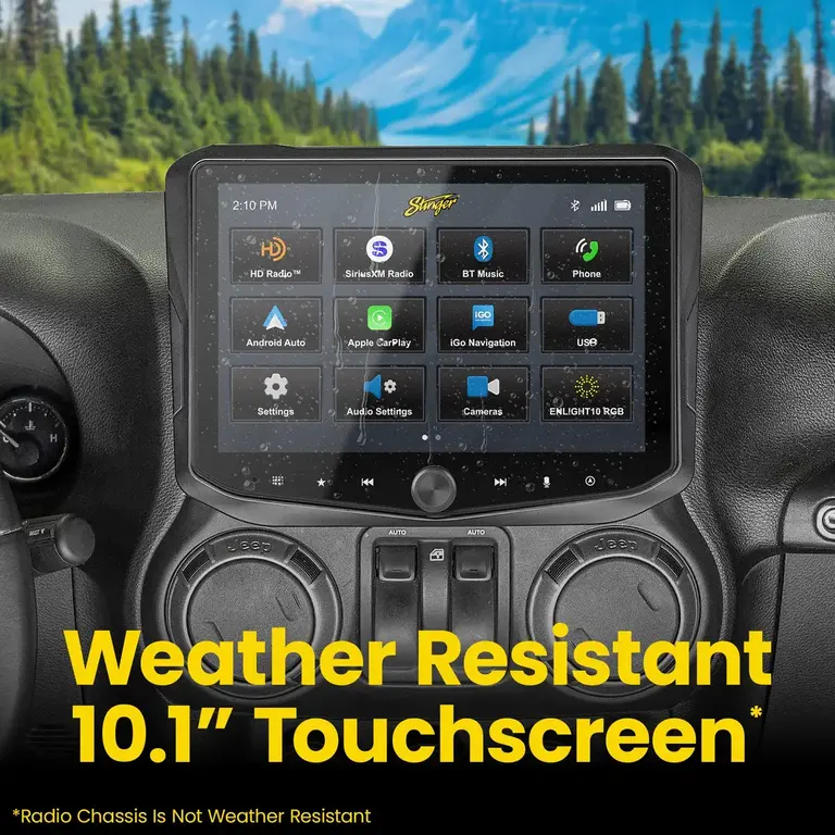 Stinger Stinger 11-18 Jeep Wrangler JK  10" HORIZON10 fully integrated radio package includes IX210/SRK-JK11HX