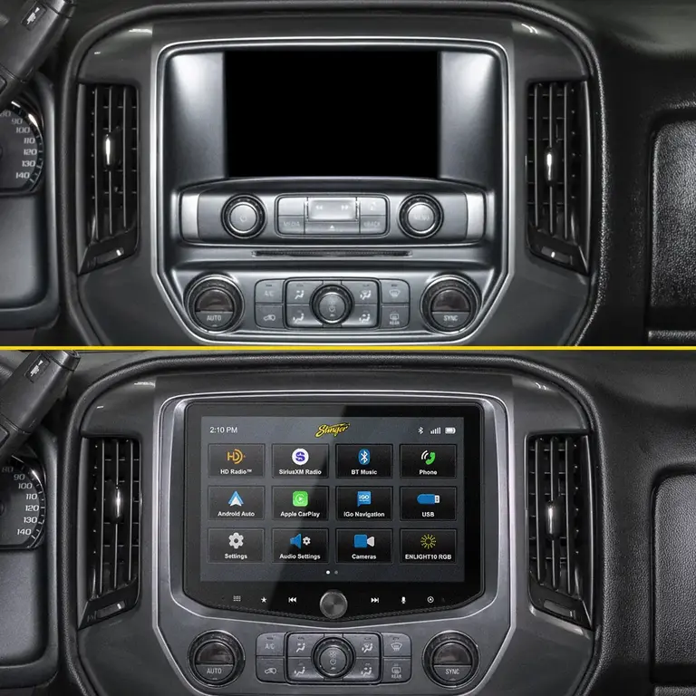 Stinger Stinger 14-18 Chevrolet Silverado/GMC Sierra 10" HORIZON10 fully integrated radio package includes IX210/SRK-GM14HX