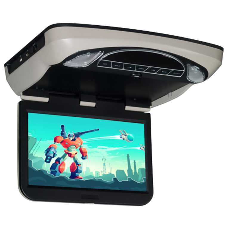 Movies To Go VXMTG10 10.1" Hi-Res Overhead Monitor SmarTV ready, DVD , HDMI, SD and USB entertainment system with two wireless headphones