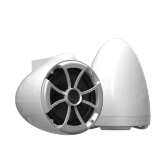 Wet Sounds WET SOUNDS ICON 8 W-FC SA V2 Icon 8 tower enclosures white with fixed silver aluminum clamp