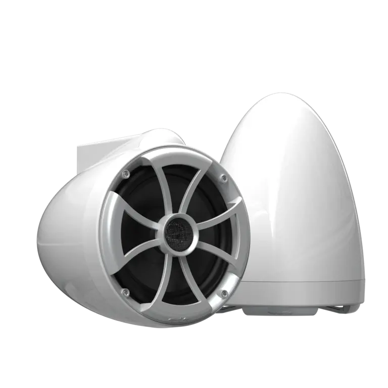 Wet Sounds WET SOUNDS ICON 8 W-FC SA V2 Icon 8 tower enclosures white with fixed silver aluminum clamp