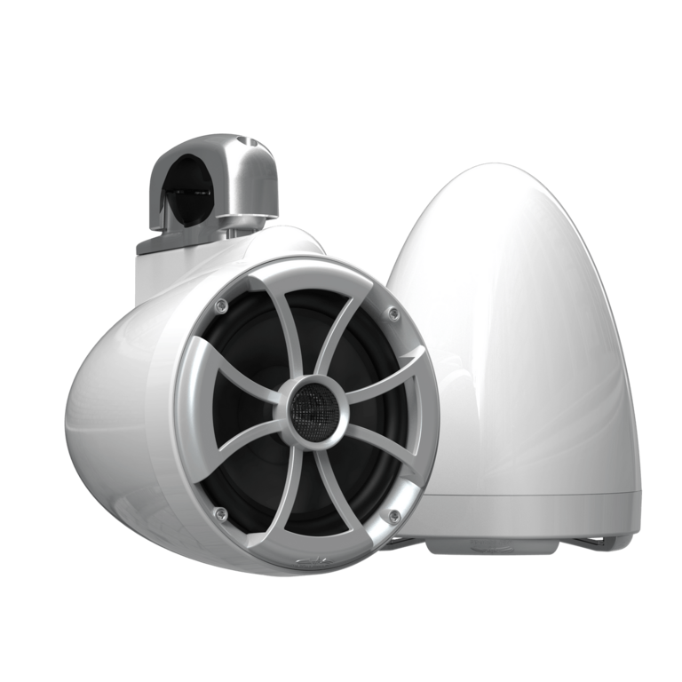 Wet Sounds WET SOUNDS ICON 8 W-FC SA V2 Icon 8 tower enclosures white with fixed silver aluminum clamp