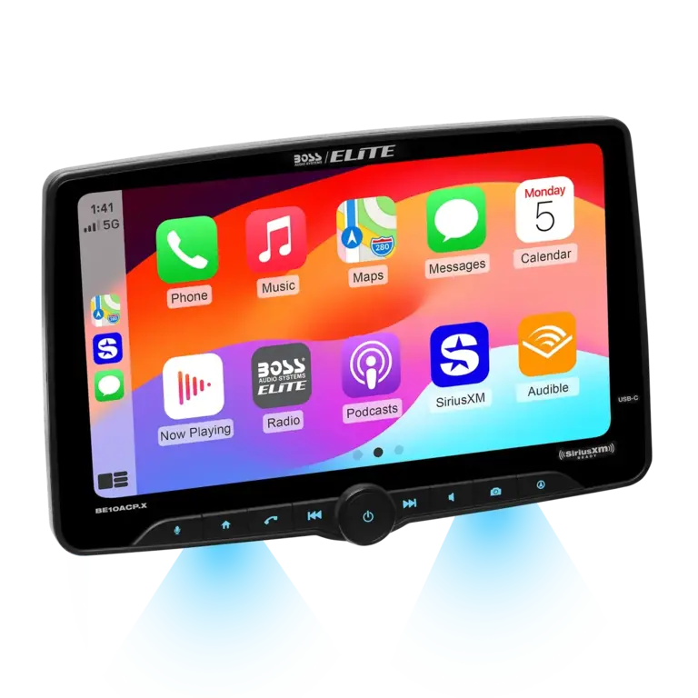 Boss Elite Boss Elite BE10ACP.XC 10" touchscreen mechless Apple Carplay/Android Auto bluetooth receiver with rear view camera