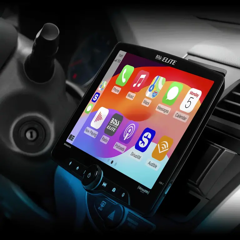 Boss Elite Boss Elite BE9ACP.XC Elite 9” floating CarPlay/Android Auto bluetooth siriusxm receiver with rear view camera