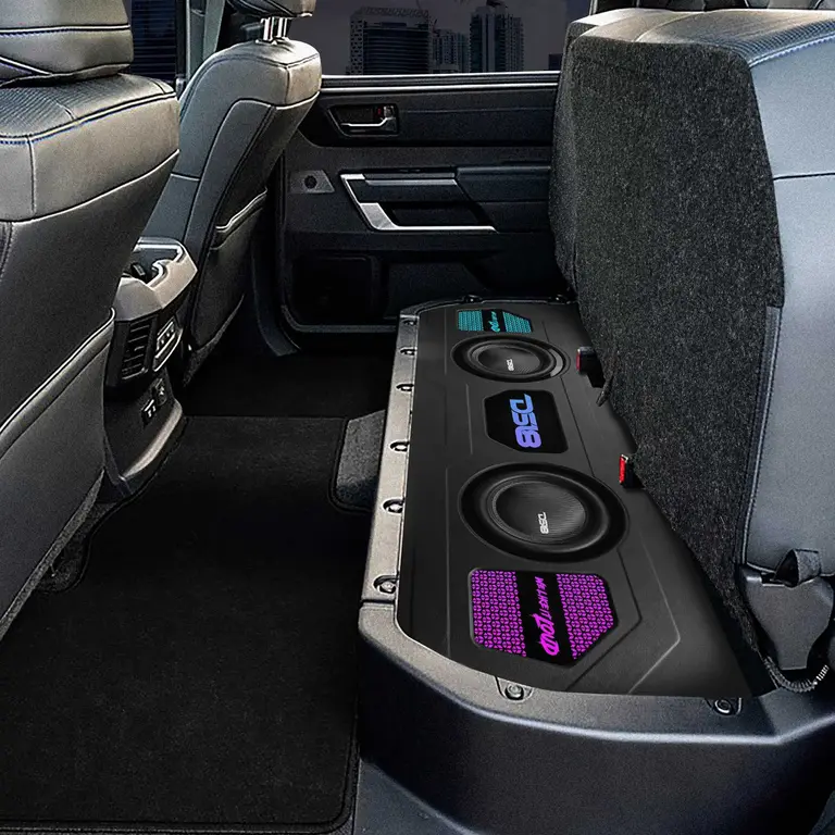 DS18 DS18 EXCL-TUNDRABASS1LD 22-up Toyota Tundra Crew Max custom-fit dual 10" loaded subwoofer enclosure
