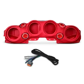 DS18 DS18 JL-SBAR/RD.HT Red overhead Bar System for JL/JLU,JT Jeeps (4X8" Speakers not included 4X Tweeters PRO-TW4L included)