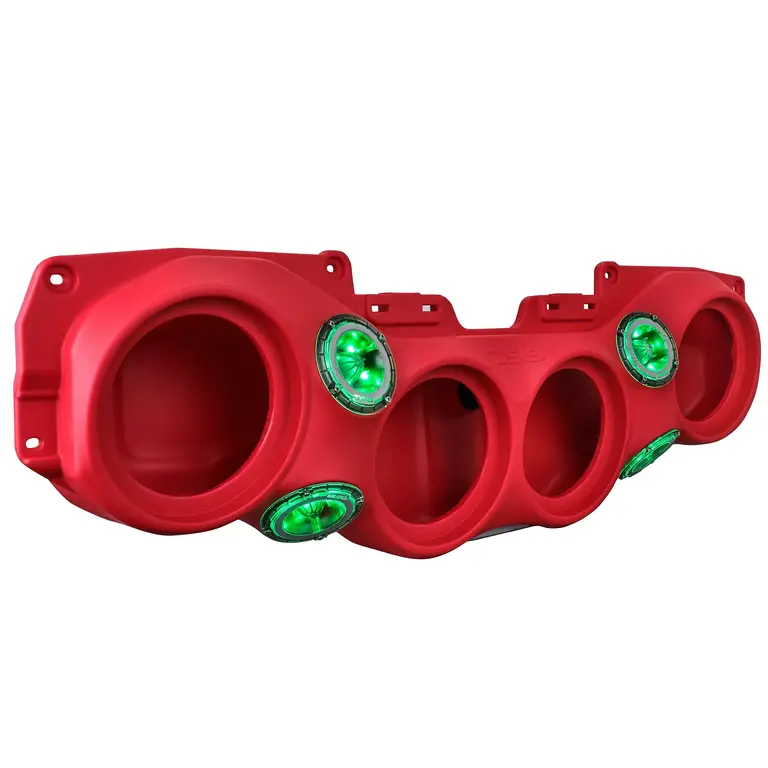 DS18 DS18 JL-SBAR/RD.HT Red overhead Bar System for JL/JLU,JT Jeeps (4X8" Speakers not included 4X Tweeters PRO-TW4L included)