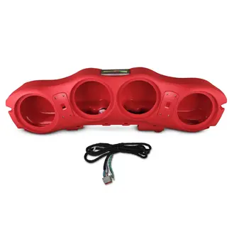 DS18 DS18 JL24-SBAR/RD Red overhead sound bar for Jeep JL/JLU/JT fits 4 x 8" speakers with harness
