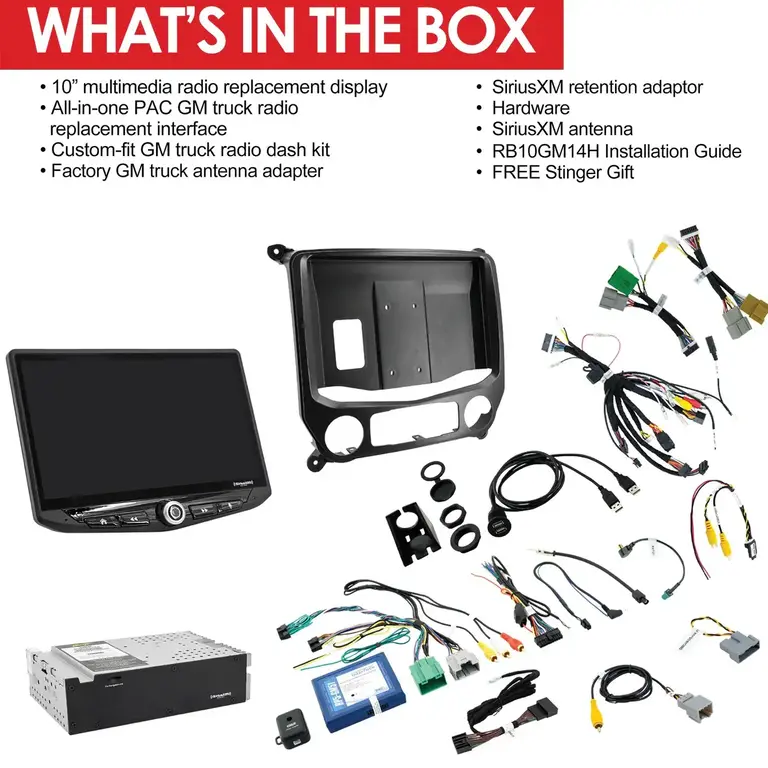 Stinger Stinger 14-18 Chevrolet Silverado/GMC Sierra 10" HEIGH10 fully integrated radio package includes UN1810/SR-GM14H