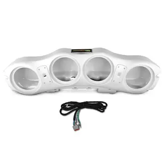 DS18 DS18 JL24-SBAR/WH White overhead sound bar for Jeep JL/JLU/JT fits 4 x 8" speakers with harness