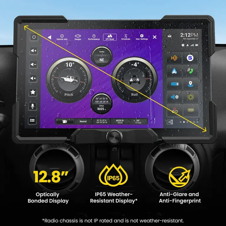 Stinger Stinger 11-18 Jeep Wrangler JK  12" HORIZON12 fully integrated radio package includes IX212/SRX-JK11128
