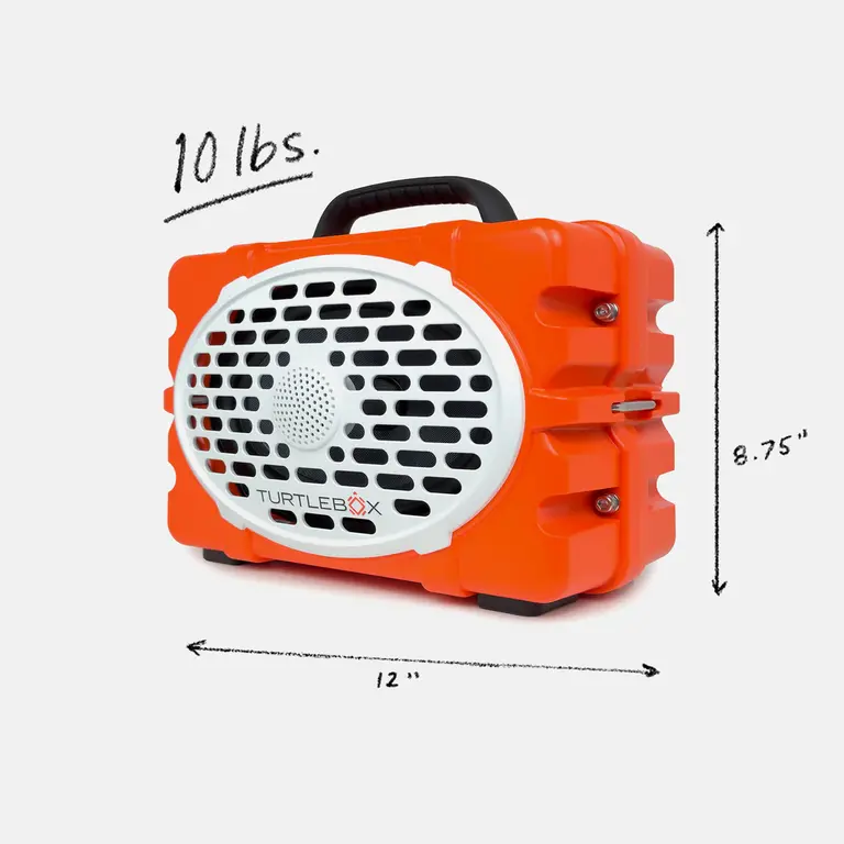Turtlebox Turtlebox TBG2-OW Gen 2 waterproof amplified speaker - Blaze Orange and White