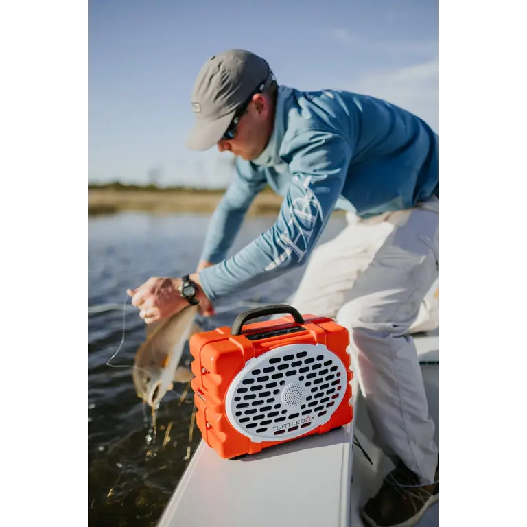 Turtlebox Turtlebox TBG2-OW Gen 2 waterproof amplified speaker - Blaze Orange and White