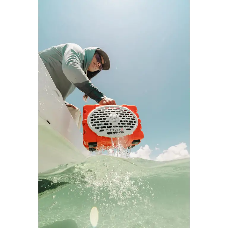 Turtlebox Turtlebox TBG2-OW Gen 2 waterproof amplified speaker - Blaze Orange and White